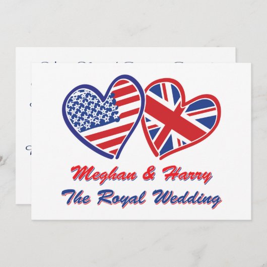 Meghan en Harry Kaart (Voorkant / Achterkant)