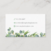 Meghan Langham Visitekaartje (Achterkant)