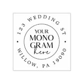 MEGHAN unieke Rubber Wedding Retour Adres Stempel (Afrduk)