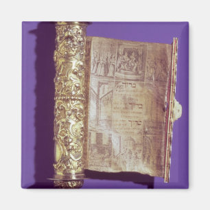 Megillah in een zilveren hoesje, Wenen, c.1715 Magneet