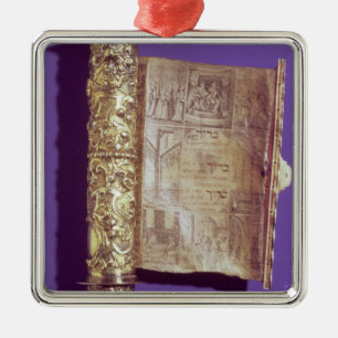 Megillah in een zilveren hoesje, Wenen, c.1715 Metalen Ornament