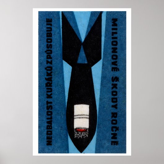 Mégot de cigarette dans une bombe - Impression de  (Devant)