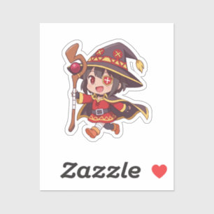 Megumin Chibi Explosie Magiër Kunst Sticker