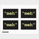 meh - autocollant noir (Feuille)