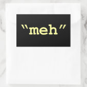 meh - autocollant noir (Sac)