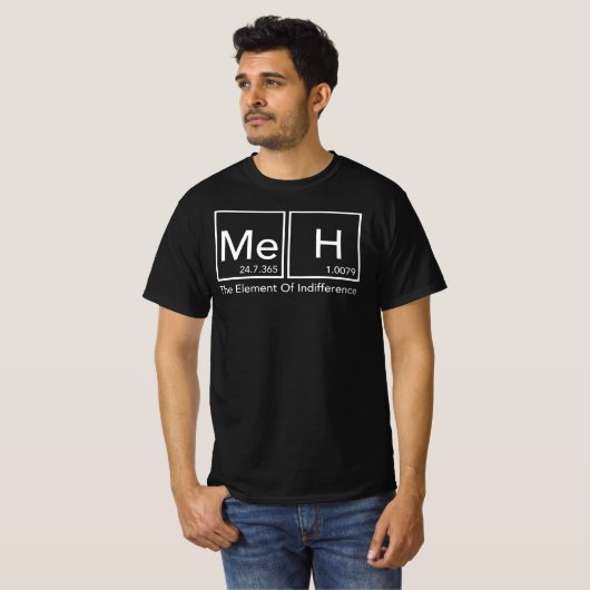 Meh Definition Non-Commental Element InVerschil T-shirt (Voorkant volledig)