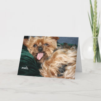 " meh - doan want want " Wenskaart Feestdagen Kaart