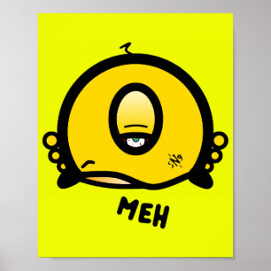 Meh Eenoog Weirdo Cartoon Karakter Poster