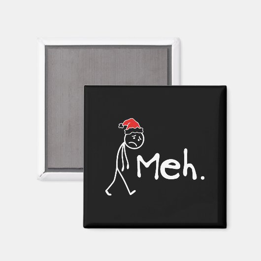 Meh. Funny Christmas Introvert  Magneet (Voorkant / Achterkant)