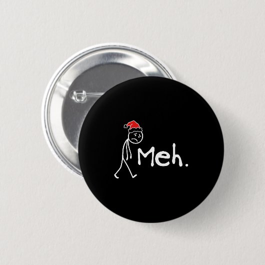 Meh. Funny Christmas Introvert Ronde Button 5,7 Cm (Voorkant /achterkant)