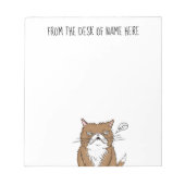 Meh Funny Grumpy Cat Drawing Notitieblok (Voorkant)