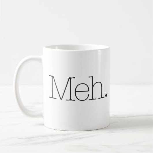 "Meh" Funny Koffiemok (Links)