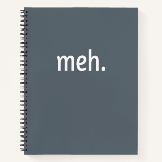 meh. Funny Sarcastic Geek Nerd Cool Gamer Video Notitieboek (Voorkant)