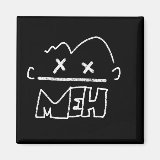 meh grappig aangezicht emoji magneet (Voorkant)