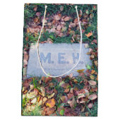 Meh Gravestone Morbid Humor Funny Custom Birthday Medium Cadeauzakje (Achterkant)