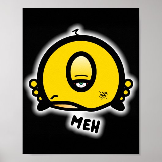 Meh (& het coole ronde ding met één oog) poster (Voorkant)