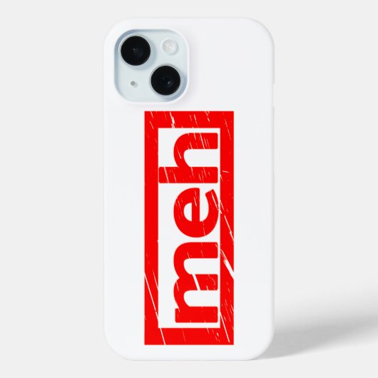 Meh Stamp Case-Mate iPhone Case (Achterkant)