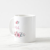 "Meh." Tasse florale (Devant gauche)