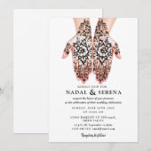 mehandi faire-part de mariage (Devant / Derrière)