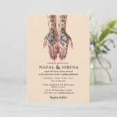 mehandi faire-part de mariage (Debout devant)