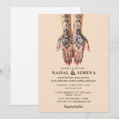 mehandi faire-part de mariage (Devant / Derrière)