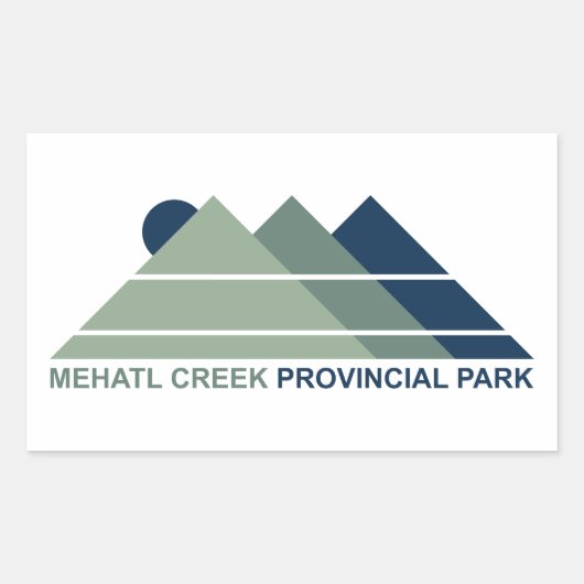 Mehatl Creek Provincial Park Mountain Sun Rechthoekige Sticker (Voorkant)
