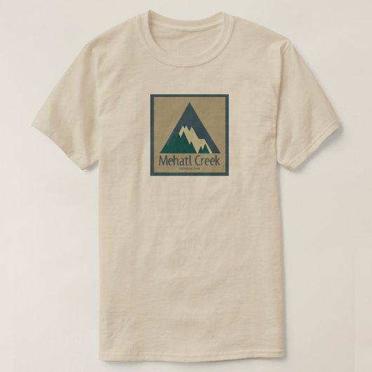 Mehatl Creek Provincial Park Rustiek T-shirt (Design voorkant)