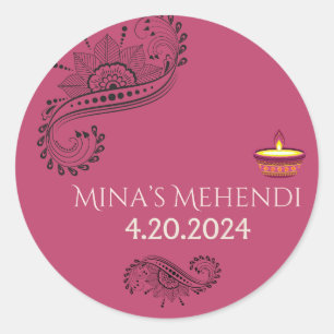 Mehendi aangepaste stickers