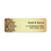Mehendi Henna Indiase bruiloft Etiket (Voorkant)