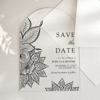 Mehendi Henna Indiase Trouwdag Save the Date