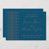 Mehendi Indiase Trouwdag Aankondiging hamsa Henna (Voorkant / Achterkant)