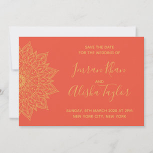 Mehendi Indiase Trouwdag Bewaar de datum hamsa Hen Save The Date