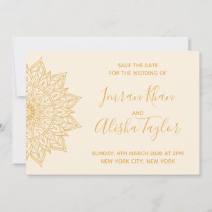 Mehendi Indiase Trouwdag Bewaar de datum hamsa Hen Save The Date
