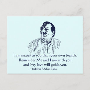 Meher Baba herinnert me aan Briefkaart