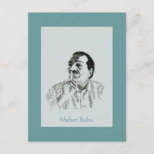 Meher Baba Silence Portrait Briefkaart