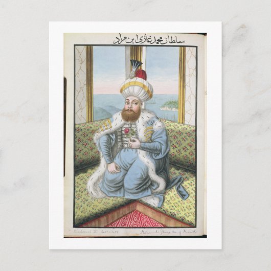 Mehmed II (1432-81) genaamd "Fatih", de veroveraar Briefkaart (Voorkant)