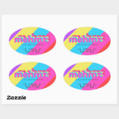 Mehmz Gestreepte Tagline Sticker (Vel)