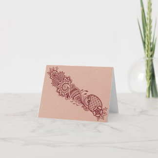 Mehndi blanco notitiekaart