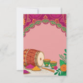 Mehndi Dholki  Kaart (Achterkant)