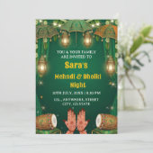  Mehndi & Dholki Night Ceremony Invitation (Debout devant)