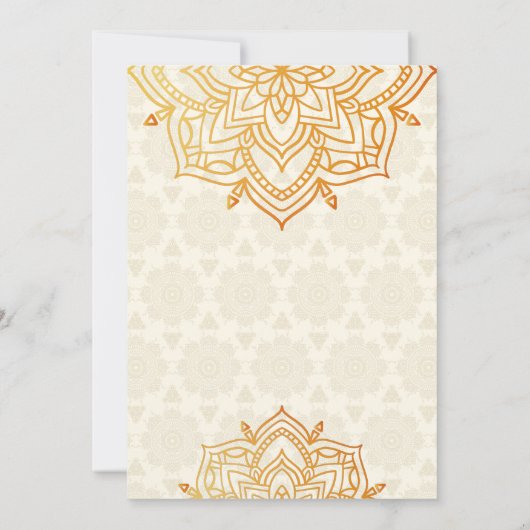 Mehndi en sangeet nodigen leuk Indiaas koppel uit Kaart (Achterkant)