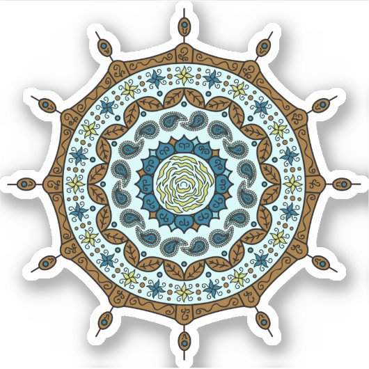 Mehndi Fantasy Copper Contour Sticker (Voorkant)