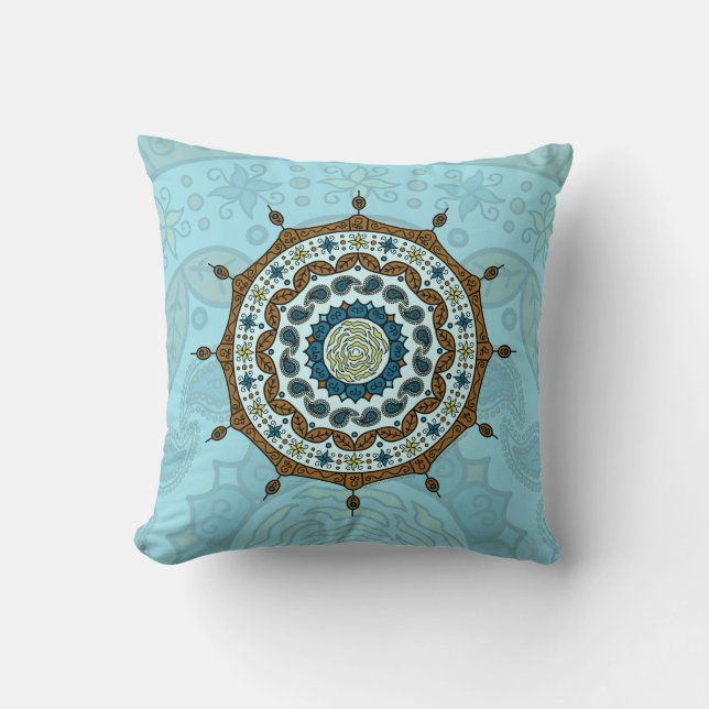 Mehndi Fantasy Copper Pillow Kussen (Voorkant)