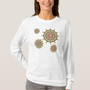 Mehndi Fantasy Gouden Lichte Damesoverhemd T-shirt