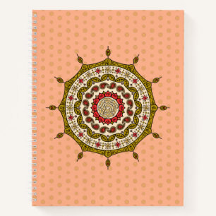 Mehndi Fantasy Gouden Spiraal Notebook Notitieboek