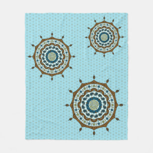 Mehndi Fantasy Koperen Vliesdeken Fleece Deken