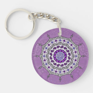 Mehndi Fantasy Silver AcrylSleutelhanger Sleutelhanger
