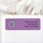 Mehndi Fantasy Silver Return Address Label (Insitu)