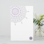 Mehndi Fantasy Silver Stationery Briefpapier (Staand voorkant)