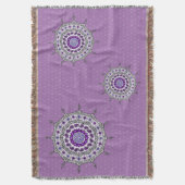 Mehndi Fantasy Silver Throw Blanket Deken (Voorkant Verticaal)